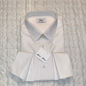 White Button Down Collard Shirt w/ Cuff Sleeves